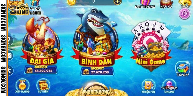 Bắn Cá 3King - Cổng Game Bắn Cá Đổi Thưởng Tiền Mặt 2024